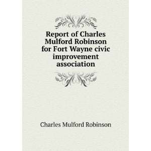  Report of Charles Mulford Robinson for Fort Wayne civic 