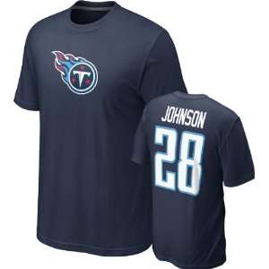 Chris Johnson #28 Navy Nike Tennessee Titans Name & Number T Shirt