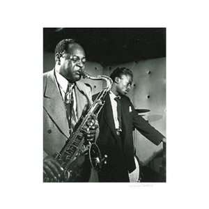 Coleman Hawkins and Miles Davis *   Poster by William Gottlieb (14 x 