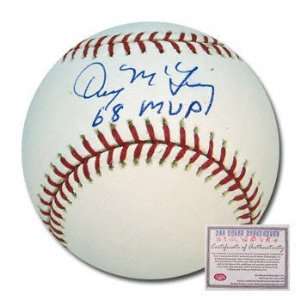 Denny McLain Autographed Baseball with 68 MVP Inscription