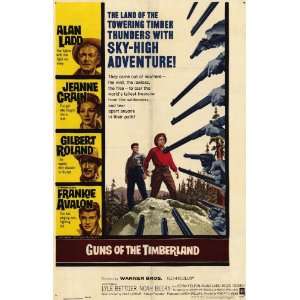 Frankie Avalon Guns Of The Timberland 1960 Original Folded Movie 