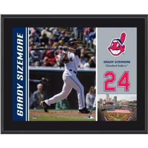 Grady Sizemore Plaque  Details Cleveland Indians, Sublimated, 10x13 
