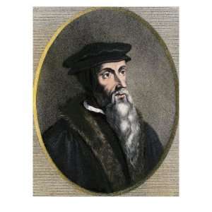 John Calvin Portrait Premium Poster Print, 24x32