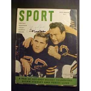 Johnny Lujack & Sid Luckman Chicago Bears Autographed December 1949 