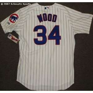  Kerry Wood Cubs Majestic Athletic Home Pinstripe Authentic 