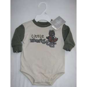 Koala Kids Little Monster Long Sleeve Shirt Size 0/3 Months NEW NWT