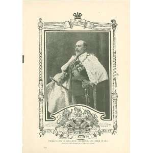  1901 Print Edward VII King of England 