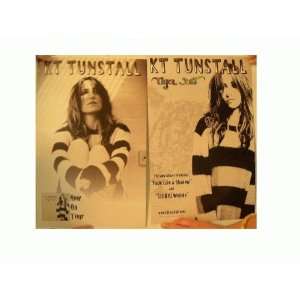  Kt K T Tunstall 2 Sided Poster Tiger Suit 