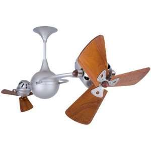 Italo Ventania Ceiling Fan with Wooden Blades Finish Polished Brass