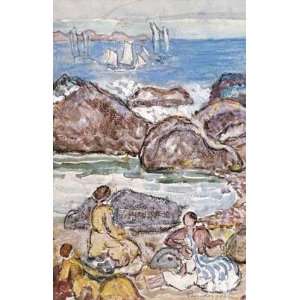  By The Sea by Maurice Brazil Prendergast 6.50X10.00. Art 