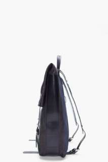 Neil Barrett Black Folded Leather Backpack for women  