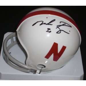 Mike Rozier Autographed Nebraska Cornhuskers Mini Helmet