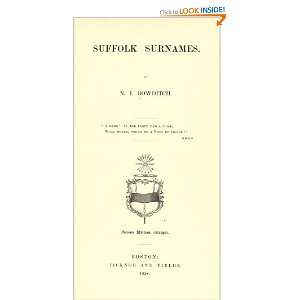    Suffolk Surnames N. I. Nathaniel Ingersoll Bowditch Books