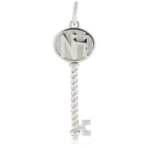 Nicky Hilton Sterling Silver NH Initial Key Pendant, 16