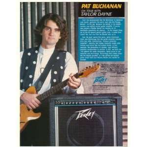 1990 Pat Buchanan Photo Peavey Bandit Guitar Amp Print Ad (Music 
