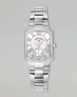 3ZPN Philip Stein Stainless Steel Diamond Watch Head & Bracelet