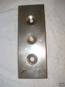 ANTIQUE PLATED PERKINS 1901 ELEVATOR PUSH BUTTON PLATE  