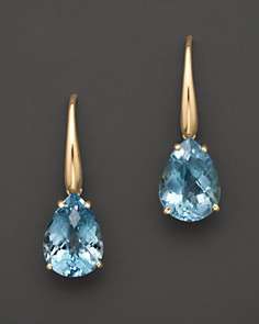 Roberto Coin 18 Kt. Gold Mini Ipanema Blue Topaz Earrings