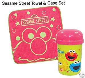 Sesame Street Elmo Cookie Big Bird Towel and Case Set  