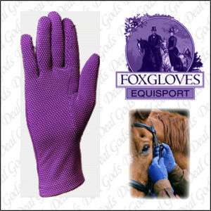 FOXGLOVES Equestrian Horse Riding Gloves  PURPLE Medium  