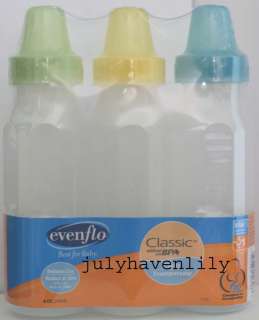 New Evenflo Classic CLEAR bottles 8oz, BPA FREE  