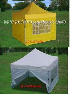 10x10 Pop Up Shelter Canopy Party Tent Gazebo EZ Y * W  