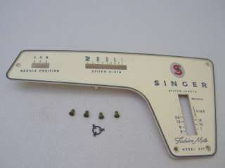 SINGER SEWING MACHINE MODEL 237 FACE PLATE FRONT COVER  