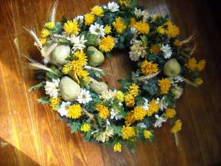   ORIGINAL one of a kind NEW summer fall flowers wreath decoration 20