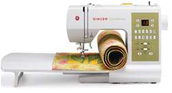 of quilting With 98 stitch patterns, electronic needle up/down, drop 
