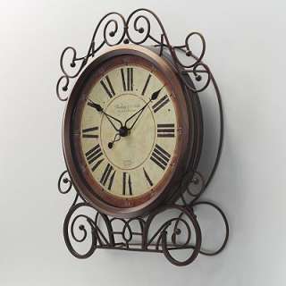 Sterling and Noble Antiqued Wrought Iron Clock