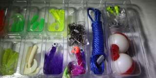   Lure Worm Fishing Bait Bobbers Hook & Jig Head Kit Set   50KIT  
