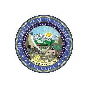 Nevada State Seal Flag Sheet of 21 Personalised Glossy Stickers or 
