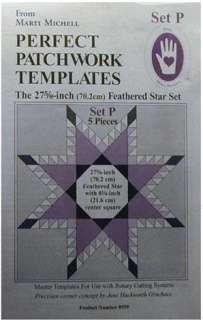 Marti Michell Template (Set P) 8.5 Feathered Star 7173  