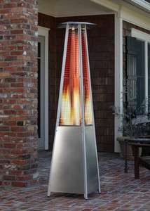 Fire Sense Stainless Steel Pyramid Flame Heater New  