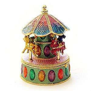Carousel Jewelry Box / Keepsake / Gift / Crystal  
