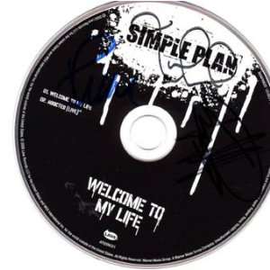 Simple Plan Autographed Signed Welcome to My Life CD