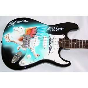 Steve Miller Autographed Signed Airbrush Guitar