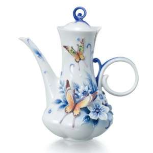 Franz Porcelain Forever Wedding flower teapot FZ02106  