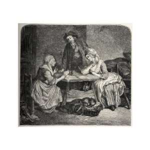 French 18th century fortune teller Giclee Poster Print by William Hole 