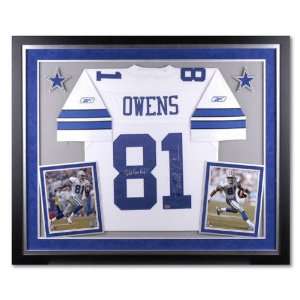 Terrell Owens Dallas Cowboys Deluxe Framed Autographed EQT Jersey with 