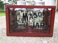 Mason Jar Salt and Pepper Shakers with Caddy Vintage R  