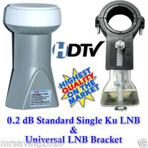 FTA Standard Linear Ku LNB + Satellite Dish LNB Bracket  