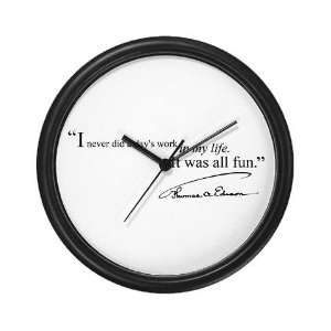 Thomas Edison Quotes Quotes Wall Clock by 