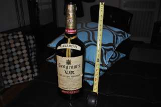 Seagrams VO Whisky 1 Gallon Bottle 1969 GIANT VINTAGE  