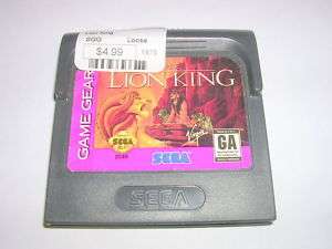 THE LION KING (Sega Game Gear) Retro Game 96427012054  