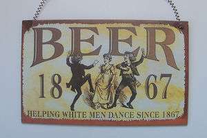   White men Dance Wood Plaque Home Decor Sign Bar Garage man cave  