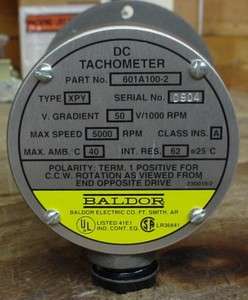 BALDOR DC TACHOMETER GENERATOR 601A1002 5000RPM  