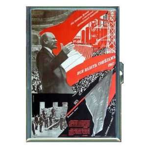 Vladimir Lenin Russia Poster ID Holder, Cigarette Case or Wallet MADE 