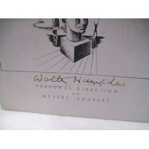 Hampden, Walter Playbill Signed Autograph Come Be My Love 1945