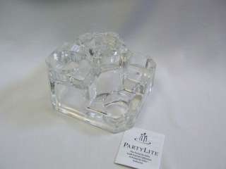 party lite crystal castle glass candle holder P7170  
